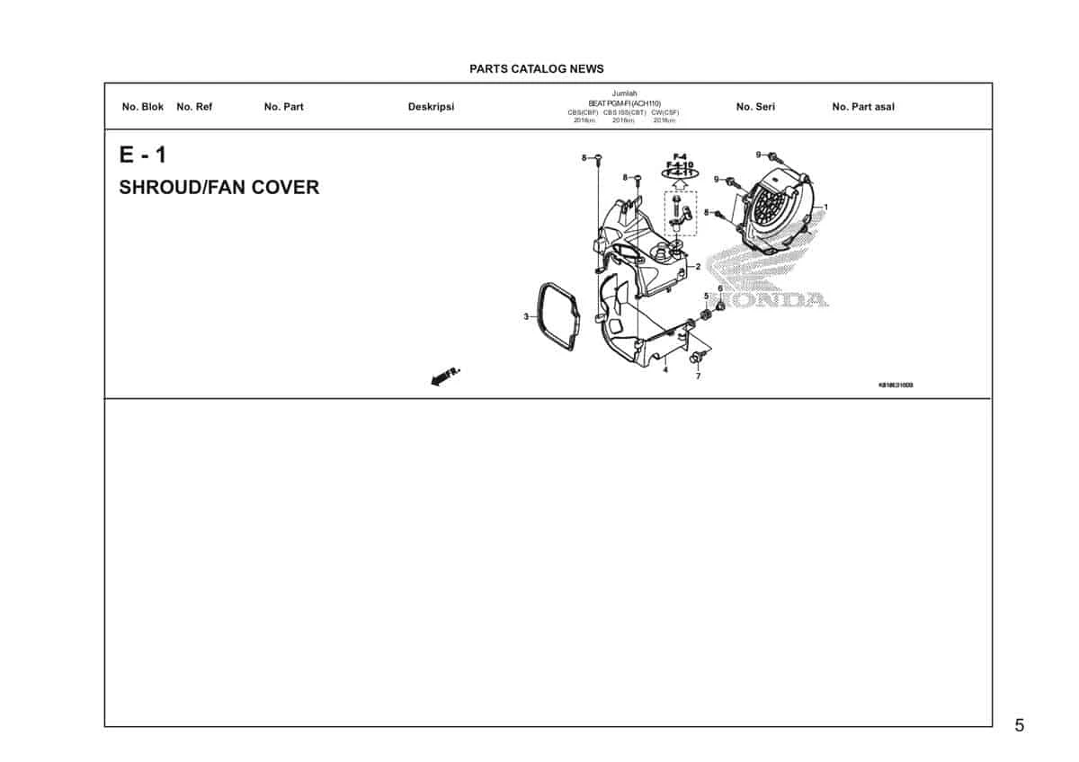 Katalog Suku Cadang Honda BeAT Street eSP