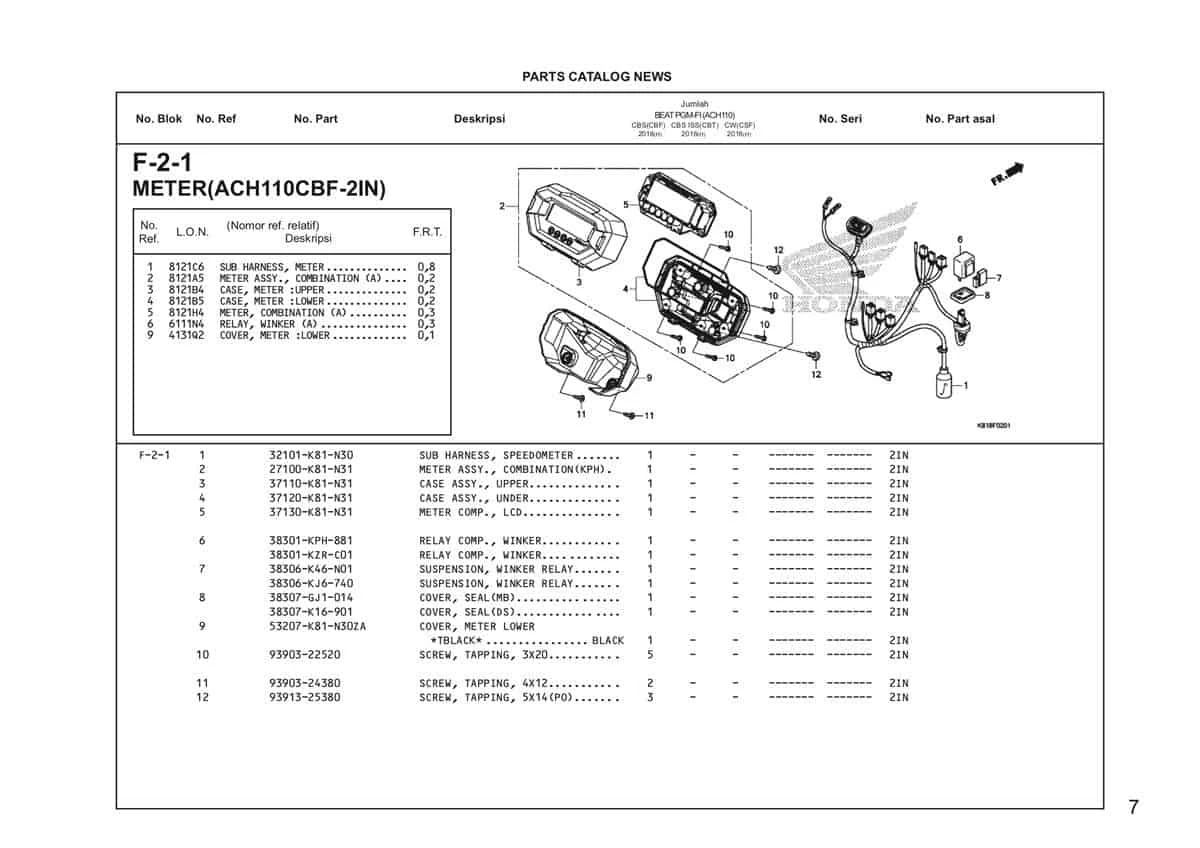 Katalog Suku Cadang Honda BeAT Street eSP