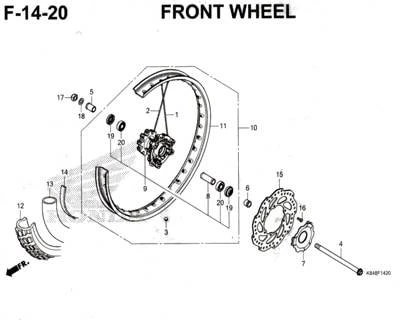 Katalog Suku Cadang Honda CRF 150L K84F