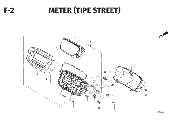 Katalog Suku Cadang Honda New BeAT Street K1AL