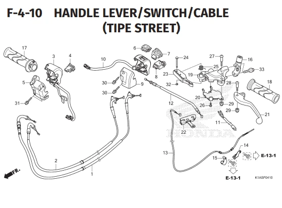 Katalog Suku Cadang Honda New BeAT Street K1AL