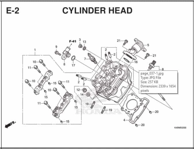 Katalog Suku Cadang Honda CBR 150R K45R