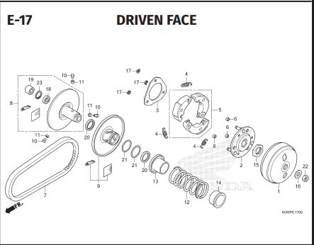 Katalog Suku Cadang Honda ADV 160