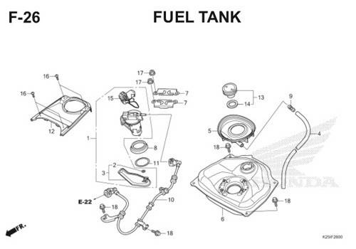 Katalog Suku Cadang Honda BeAT eSP K25