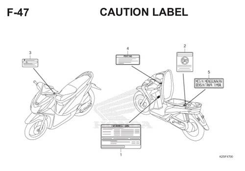 Katalog Suku Cadang Honda BeAT eSP K25