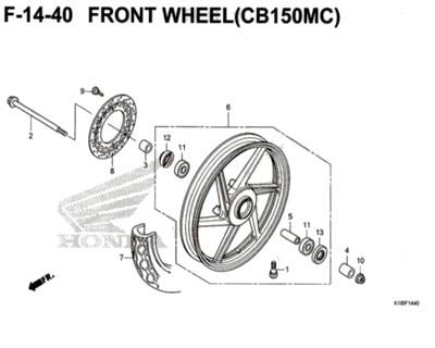 Katalog Suku Cadang Honda CB150 Verza
