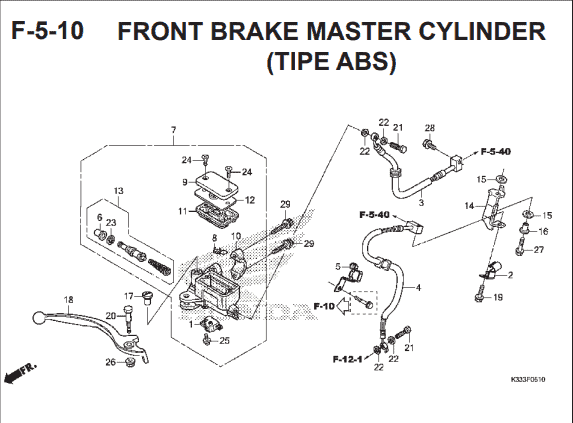 Katalog Suku Cadang Honda CBR 250R CBU