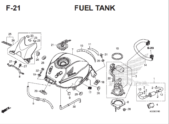 Katalog Suku Cadang Honda CBR 250R CBU