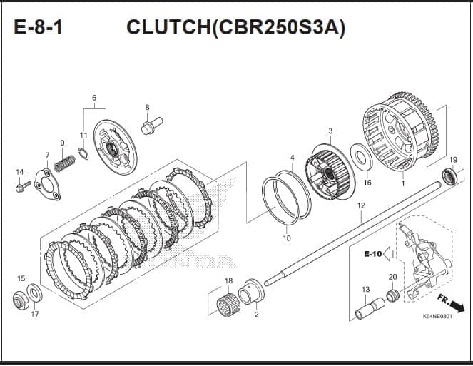 Katalog Suku Cadang Honda CBR 250RR K64J