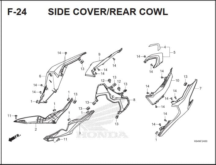 Katalog Suku Cadang Honda CBR 250RR K64J
