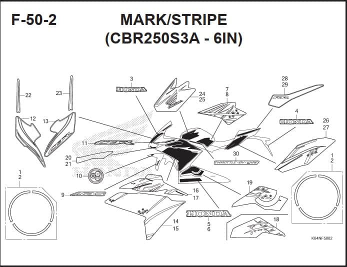 Katalog Suku Cadang Honda CBR 250RR K64J