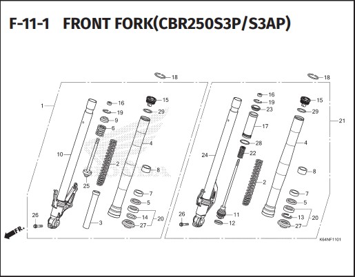 Katalog Suku Cadang Honda CBR 250RR K64N
