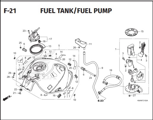 Katalog Suku Cadang Honda CBR 250RR K64N