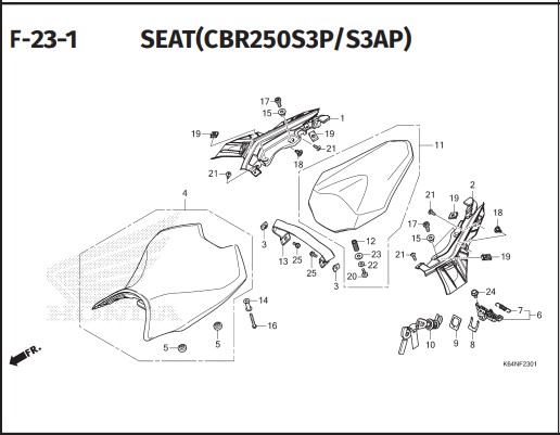 Katalog Suku Cadang Honda CBR 250RR K64N