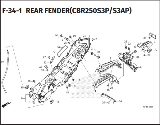 Katalog Suku Cadang Honda CBR 250RR K64N
