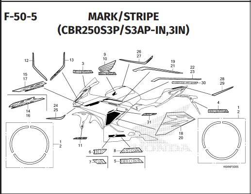 Katalog Suku Cadang Honda CBR 250RR K64N