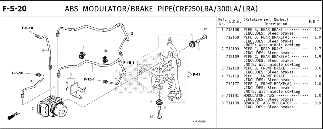 Katalog Suku Cadang Honda CRF 250 Rally