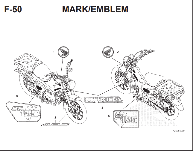 Katalog Suku Cadang Honda CT125 Hunter Cub