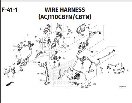 Katalog Suku Cadang Honda Genio K0JN