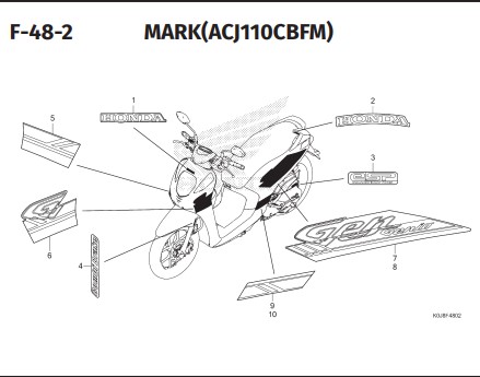 Katalog Suku Cadang Honda Genio K0JN