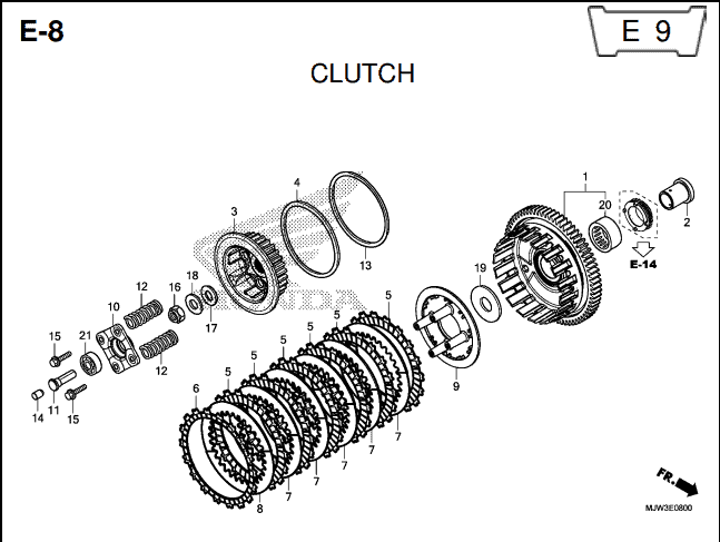 Katalog Suku Cadang Honda CB500X MJW