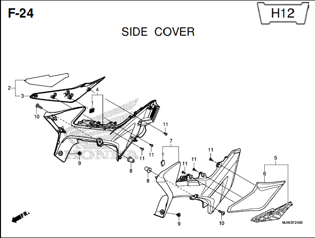 Katalog Suku Cadang Honda CB500X MJW