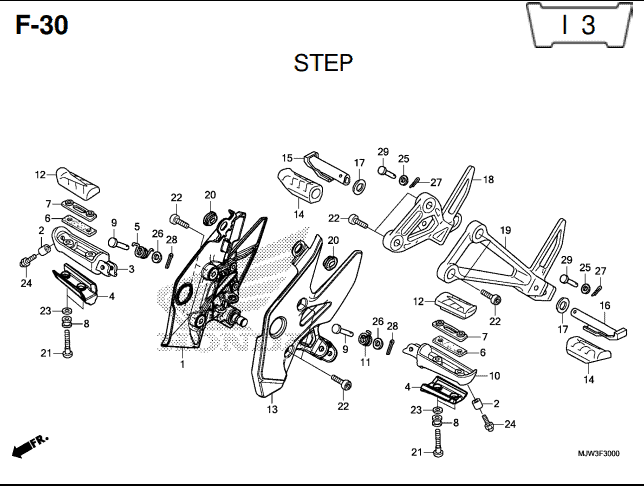 Katalog Suku Cadang Honda CB500X MJW