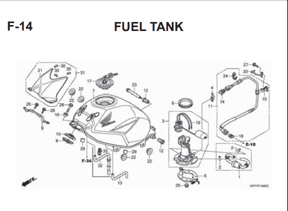 Katalog Suku Cadang Honda CBR 150R CBU