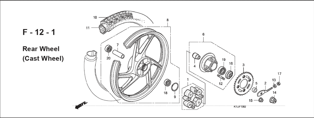 Katalog Suku Cadang Honda 	Honda Revo 100