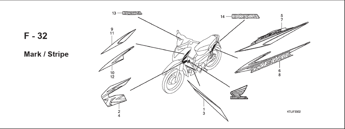 Katalog Suku Cadang Honda 	Honda Revo 100