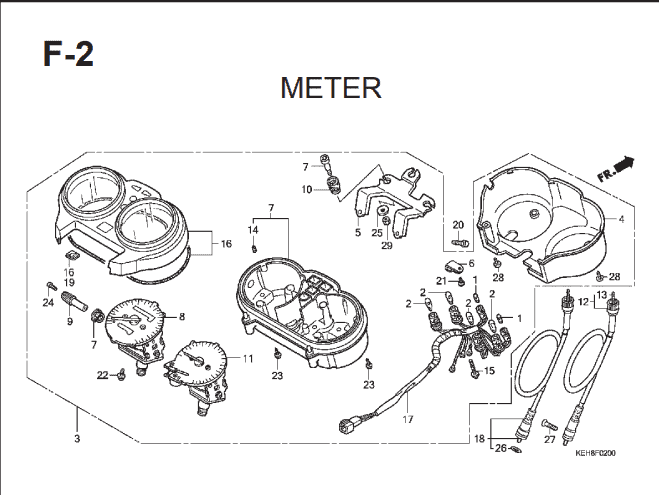 Katalog Suku Cadang Honda Mega Pro KEH