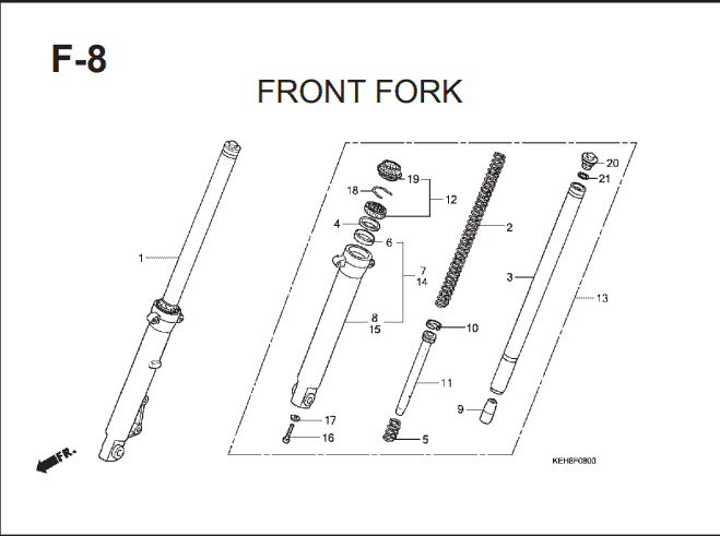 Katalog Suku Cadang Honda Mega Pro KEH