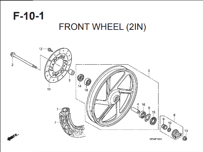 Katalog Suku Cadang Honda Mega Pro KEH