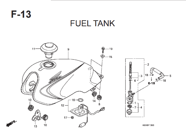 Katalog Suku Cadang Honda Mega Pro KEH