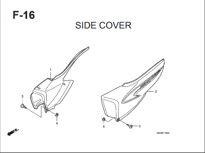 Katalog Suku Cadang Honda Mega Pro KEH