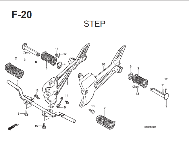Katalog Suku Cadang Honda Mega Pro KEH