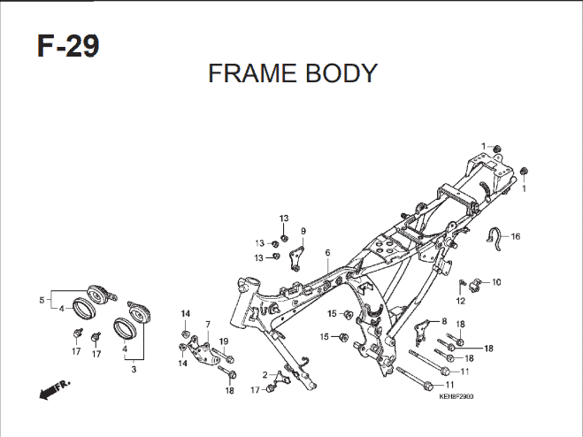 Katalog Suku Cadang Honda Mega Pro KEH