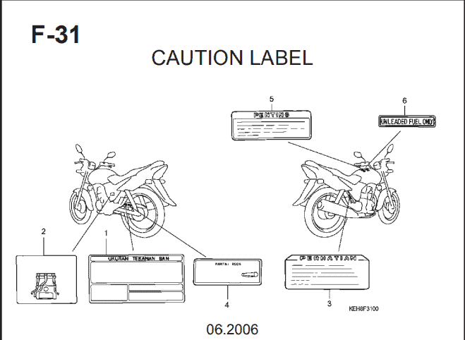 Katalog Suku Cadang Honda Mega Pro KEH
