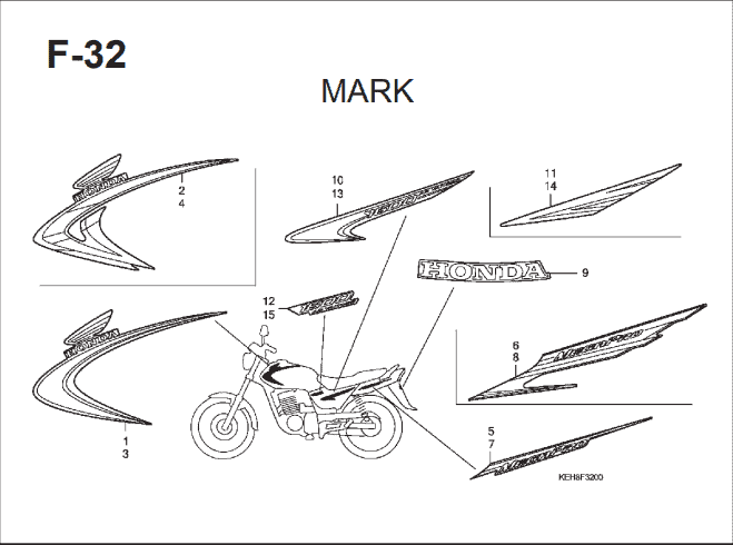 Katalog Suku Cadang Honda Mega Pro KEH