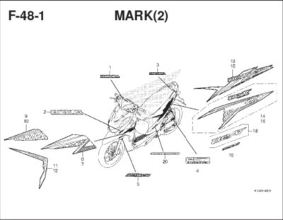 Katalog Suku Cadang Honda BeAT K1A