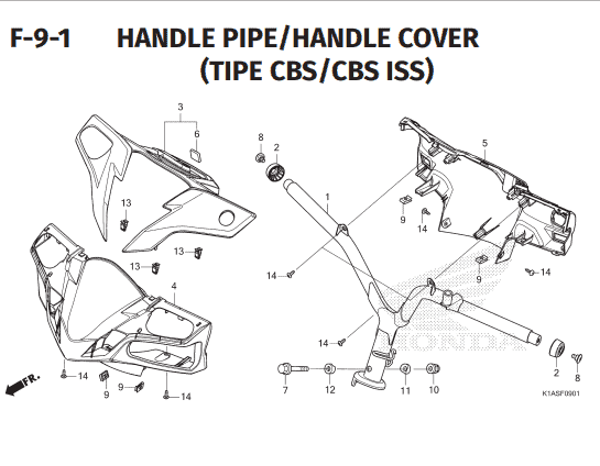 Katalog Suku Cadang Honda New BeAT K1AL