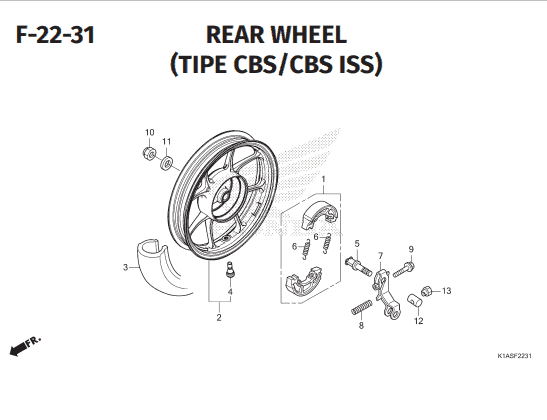 Katalog Suku Cadang Honda New BeAT K1AL