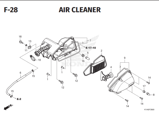 Katalog Suku Cadang Honda New BeAT K1AL