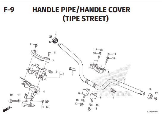 Katalog Suku Cadang Honda New BeAT Street K1AL
