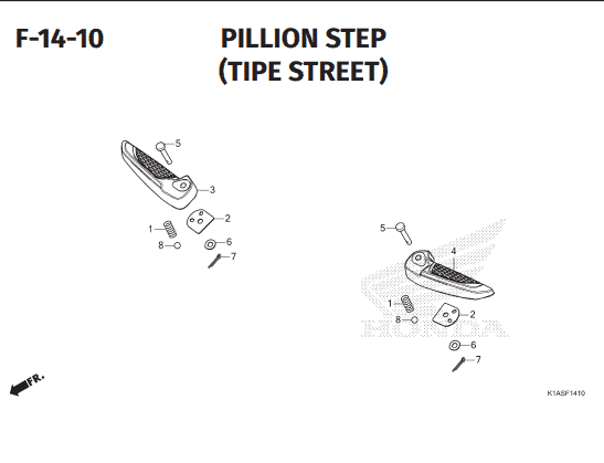 Katalog Suku Cadang Honda New BeAT Street K1AL
