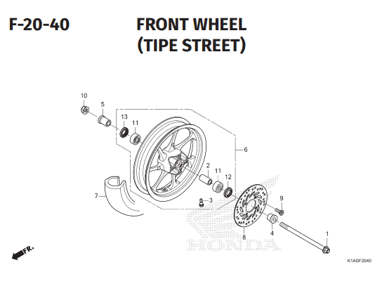 Katalog Suku Cadang Honda New BeAT Street K1AL