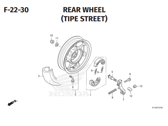 Katalog Suku Cadang Honda New BeAT Street K1AL