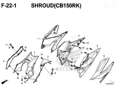 Katalog Suku Cadang Honda CB150R StreetFire K15M