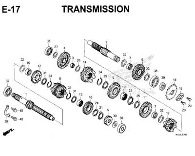 Katalog Suku Cadang Honda CBR 150R K45N