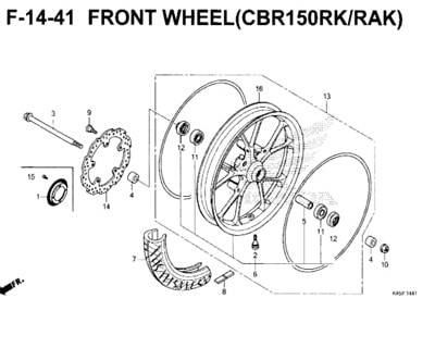 Katalog Suku Cadang Honda CBR 150R K45N